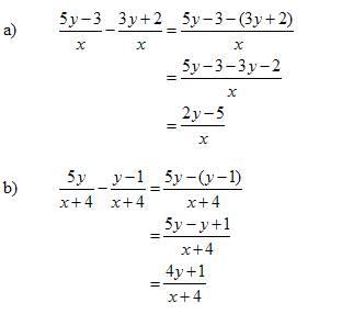 Subtracting Rational Expressions (with worked solutions & videos)