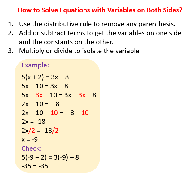 solving-equations-with-variables-on-both-sides-solutions-examples-lessons-videos