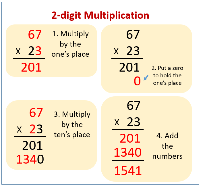 2 digit deals multiplication