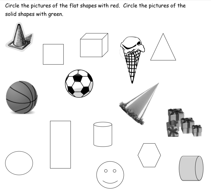 name of flat picture shapes