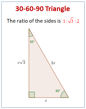 special right triangles practice worksheet