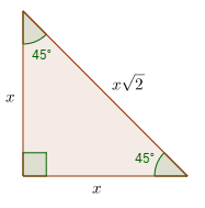 special right triangles side lengths