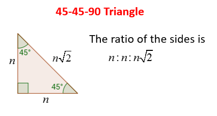 45-45-90 Right Triangles (solutions, examples, videos)