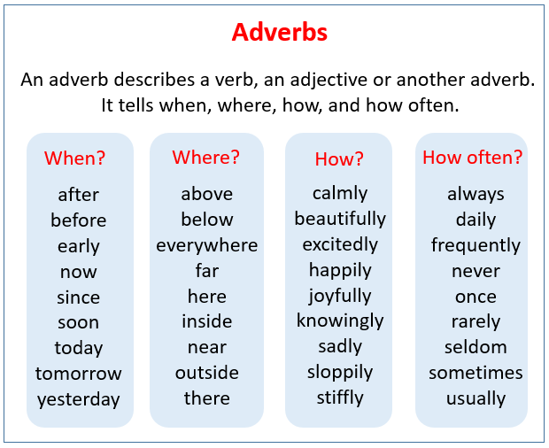 examples of adverbs