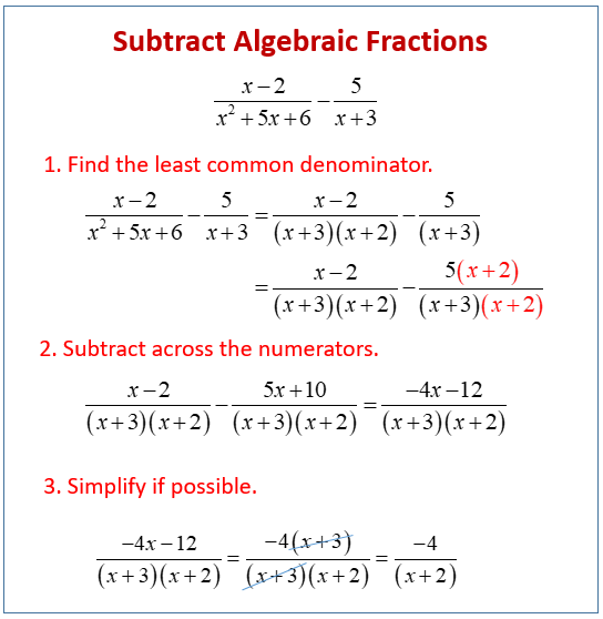 How To Add Fractions With Different Algebraic Denominators Bruce Touchstone Schaltplan