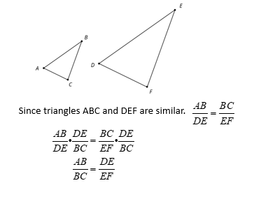 Side Length Quotients in Similar Triangles