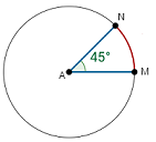 arc of circle, angle