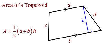 area formula for a trapezoid