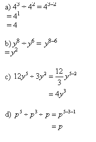 Subtracting Indices (with worked solutions & videos)