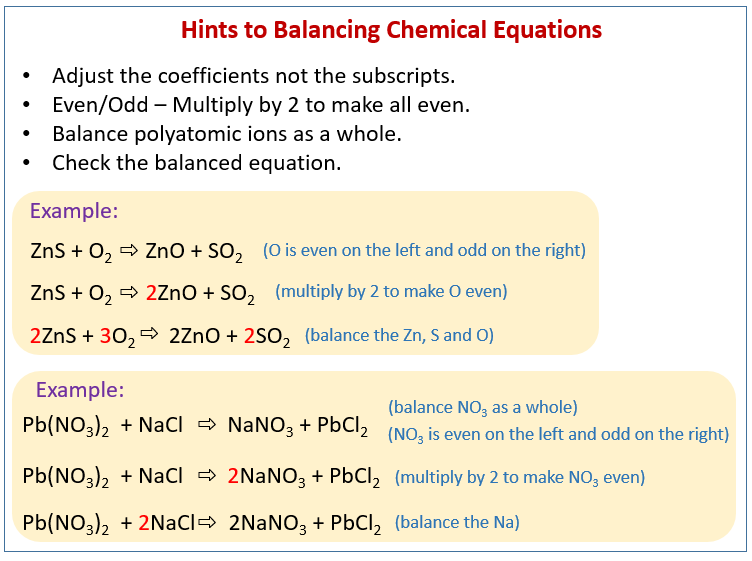 balance chemical equation in base calculator