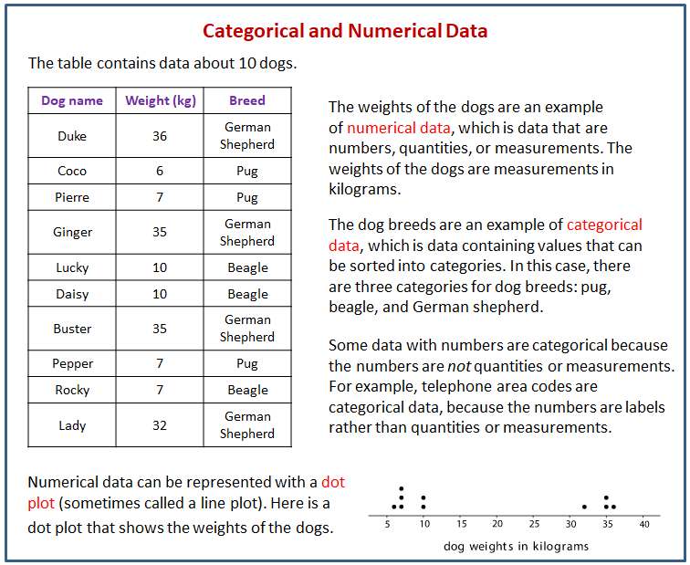 Numerical And Categorical Data Worksheets Images And Photos Finder