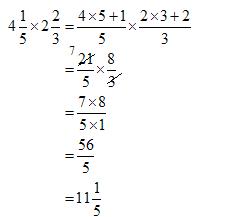 Multiplication of deals mixed fractions