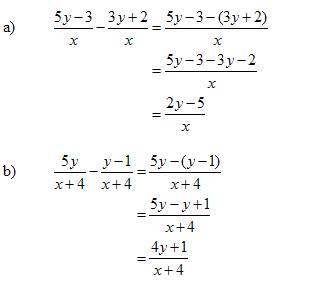 Subtracting Rational Expressions (Solutions, Examples, Videos)