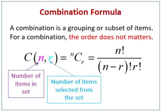 permutation vs combination formula