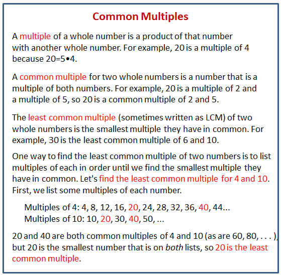 Common Multiples — Definition Examples Expii, 58% OFF