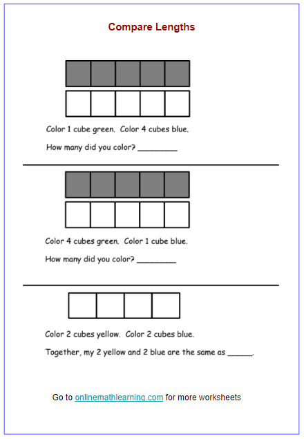 Grade 1 length worksheets: which object is longer or shorter?