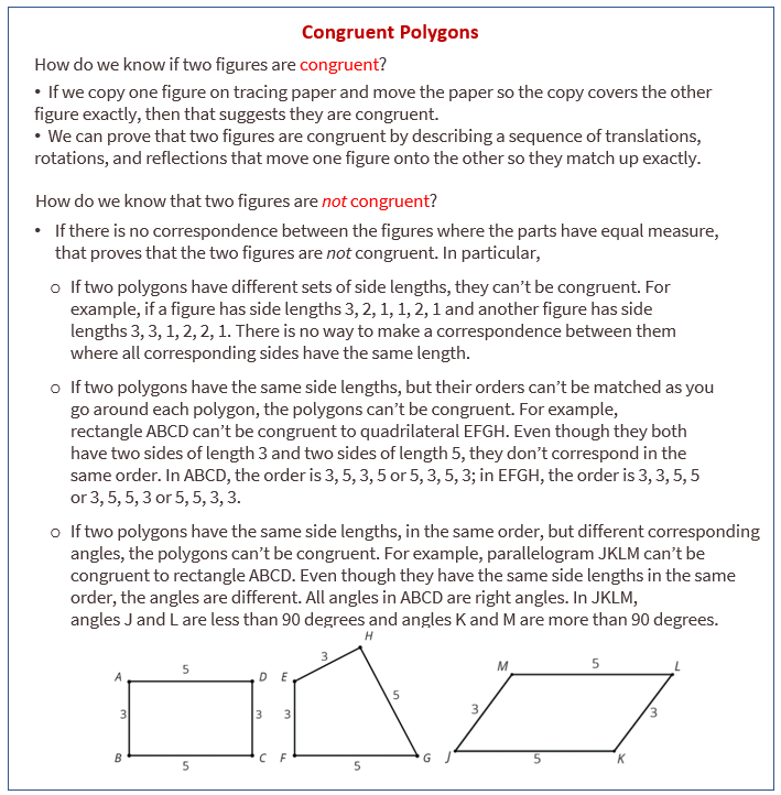 congruent polygons in real life