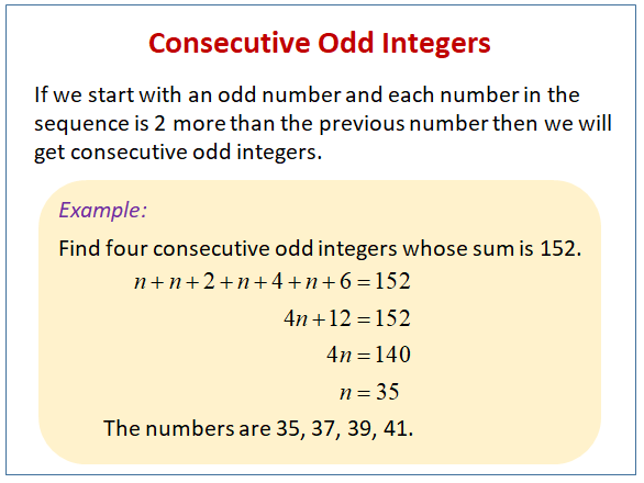 What Are Three Consecutive Odd Integers