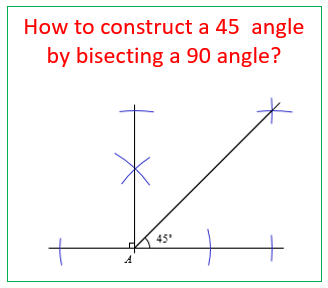 Construct Angle Bisector (examples, solutions, videos, worksheets