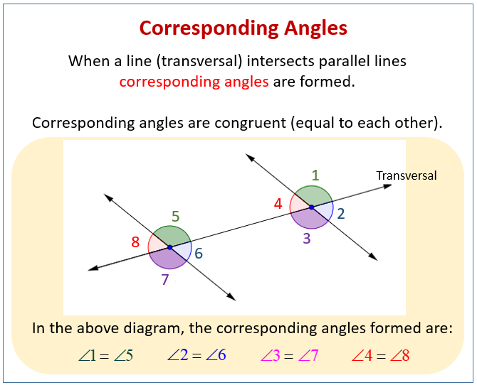 Corresponding Angles Examples Solutions Videos Worksheets Games Activities 4562