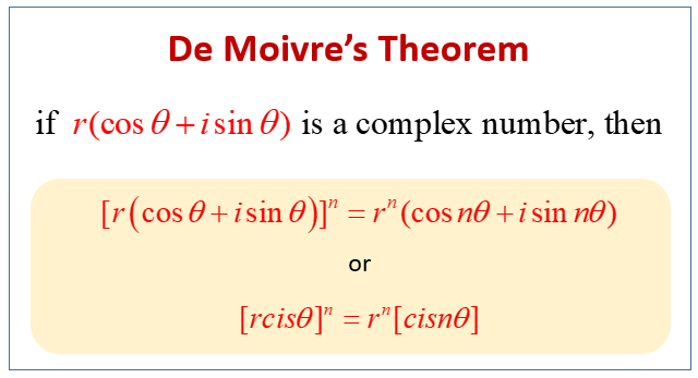 DeMoivre's Theorem and Euler Formula (solutions, examples, videos ...