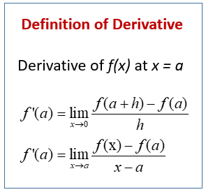 calculus derivative formula