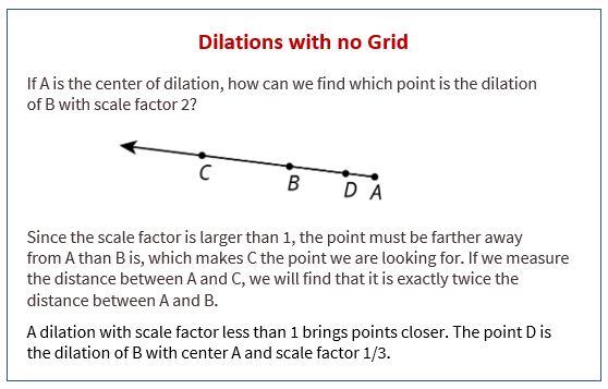 dilation in math problems