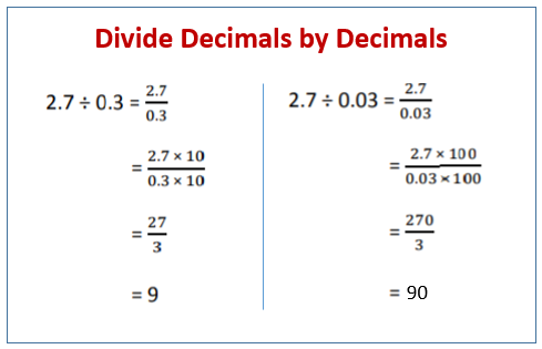 divide decimals by decimals videos homework worksheets solutions lesson plans