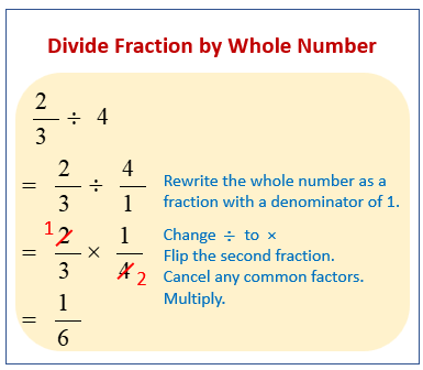 how to divide whole number by mixed fraction