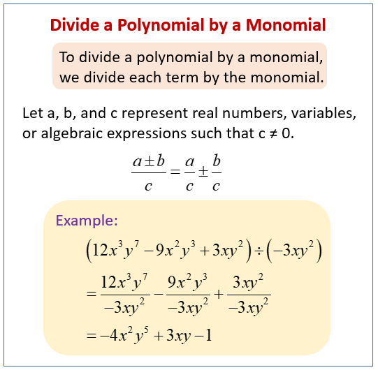 Dividing Polynomials (solutions examples videos)