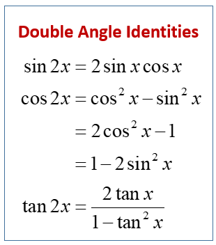 Trigonometry Formulas List