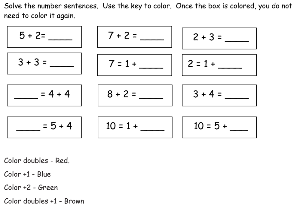 Fluency With Facts To 10 Examples Solutions Videos