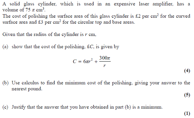 Edexcel Core Mathematics C2 June 2015 Question 9 (with worksheets