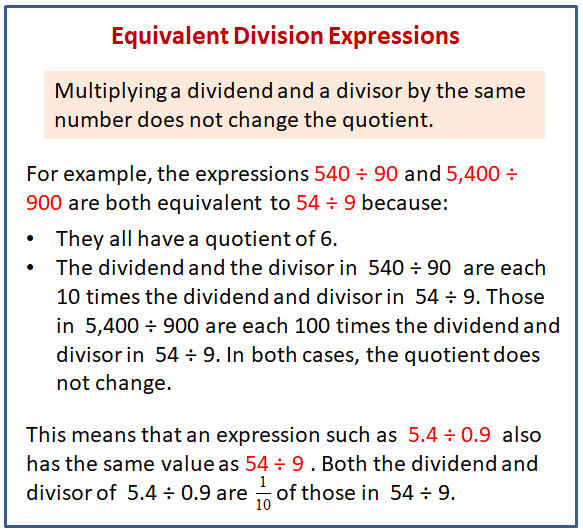 dividing decimals by whole numbers