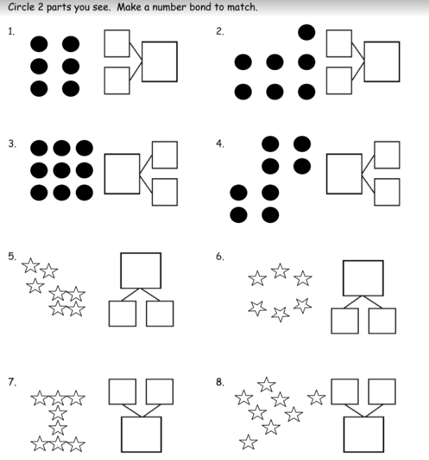 reason about embedded numbers using number bonds solutions worksheets