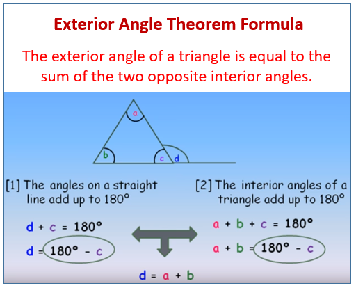 Exterior Angle Theorem Examples Solutions Worksheets