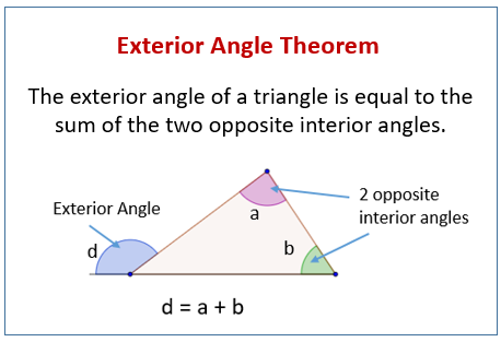 Exterior Angles of Triangle - Definition, Formula, Properties