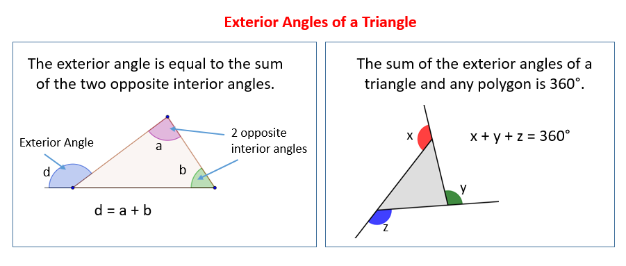 Triangle Interior Exterior Angles - Maple Help