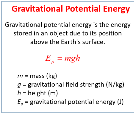 gravitational potential energy examples for kids