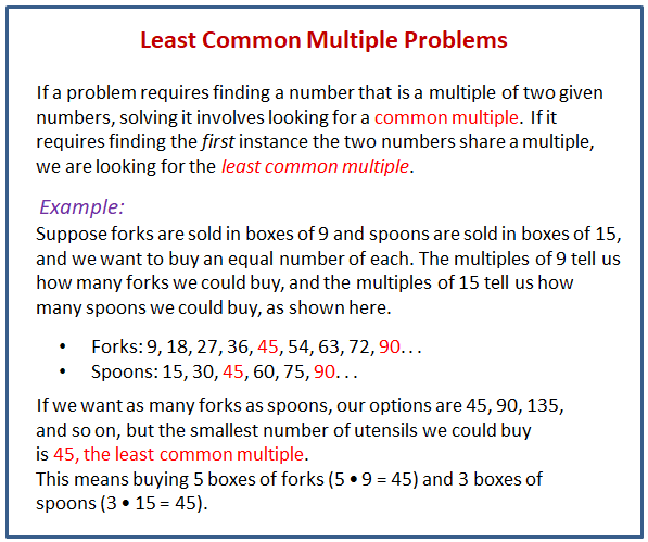 Using Common Multiples and Common Factors