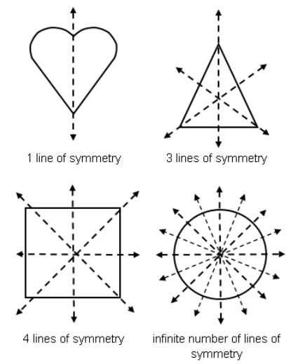 characteristics of 2d geometric shapes symmetrycal