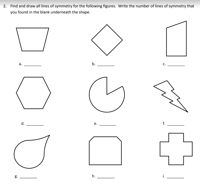 Symmetry worksheets grade 1