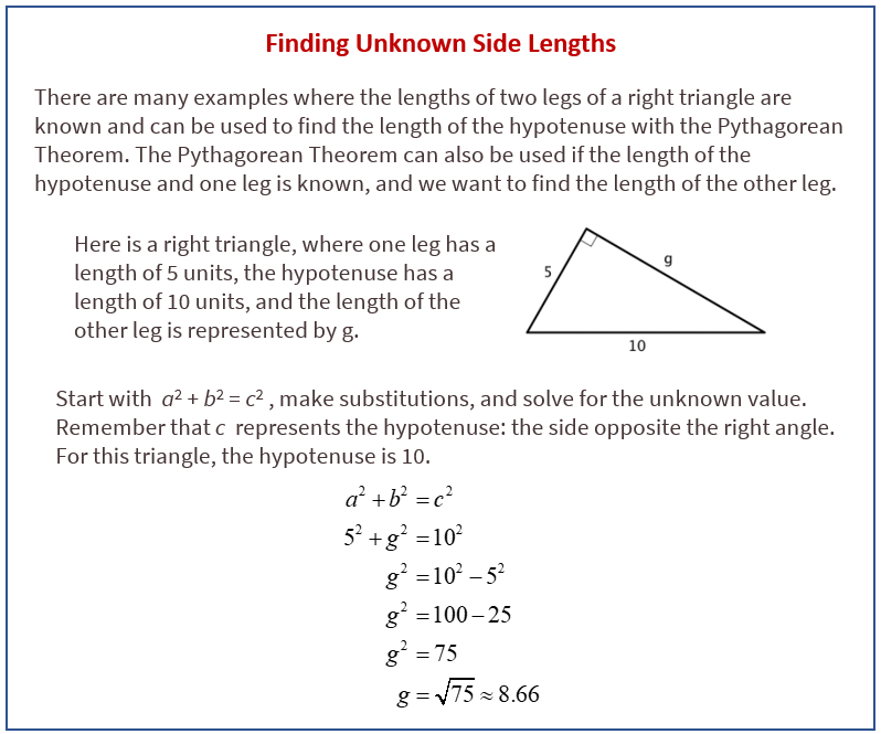 Finding Unknown Side Lengths