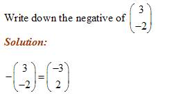 Negative Vectors (solutions, examples, videos)