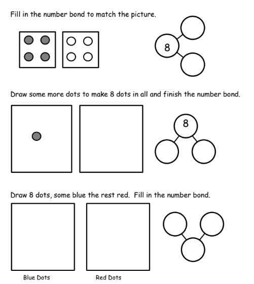 Number Bond for 8 Worksheet