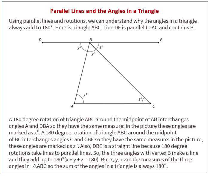 180 degrees triangle