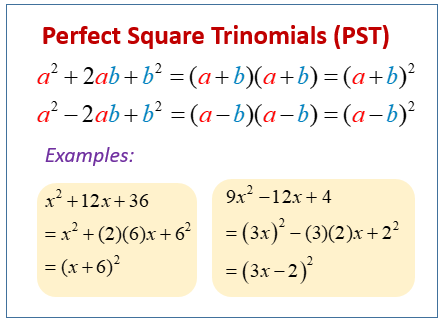 Perfect square store trinomial calculator