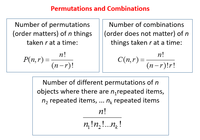 permutation combination formula