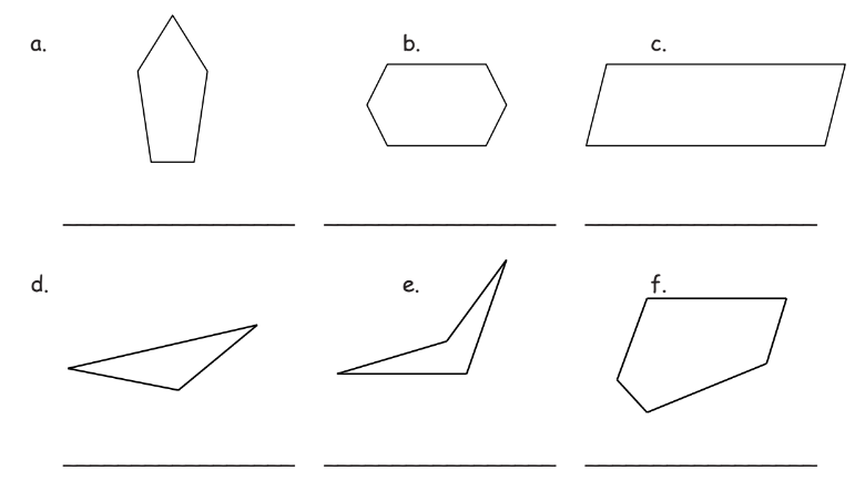 identify two dimensional shapes solutions examples worksheets