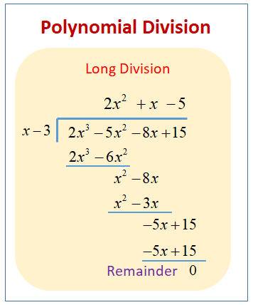 long division of polynomials video lessons examples and solutions